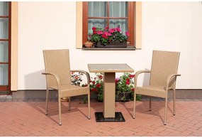 Hnedý záhradný jedálenský stôl Timpana Ciara Cappuccino