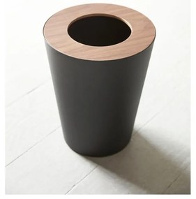 Čierny odpadkový kôš YAMAZAKI Rin Round