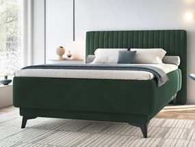 Posteľ Kalla 140x200 cm, fľaškovo zelená látka