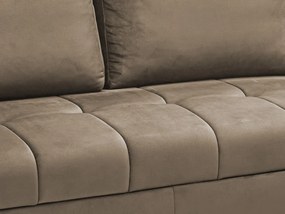 Rohová sedacia súprava Paris, svetlo hnedá látka, pravý roh