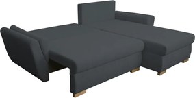 Rohová sedačka Helvetius, tmavo šedá látka