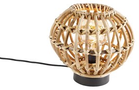 Vidiecka stolná lampa bambusová 25 cm - Canna