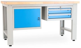 Dielenský stôl Solid OAK-12, 150 cm, 2 závesné boxy, dub