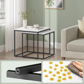 Sada 2 ks konferenčných stolíkov QUADRO, biele