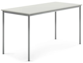 Stôl SONITUS, 1800x800x900 mm, HPL - šedá, strieborná