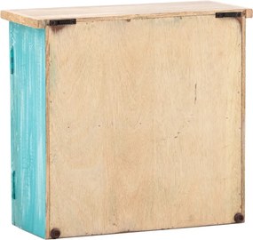 furniture-nabytek.cz - Masívna zrkadlová skrinka Santa Cruz z mangového dreva, modrá