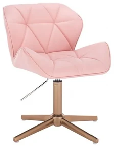 LuxuryForm DESIGN Stolička MILANO na zlatom kríži - ružová