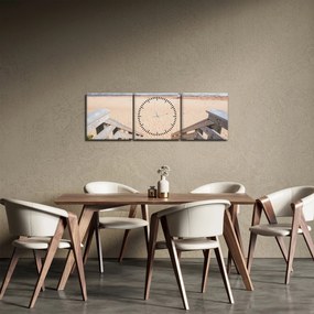 Obraz - Pláž (s hodinami) (90x30 cm)