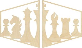 SENTOP | Elegantný obraz na stenu šachové figúrky - MIVAL | SENTOP PR0417 plywood