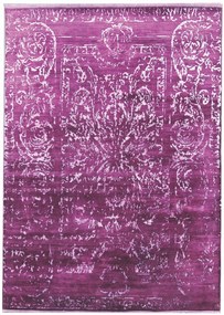 Diamond Carpets koberce Ručne viazaný kusový koberec Diamond DC-JK 2 Purple / silver (overdye) - 275x365 cm