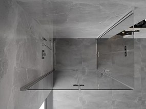 Mexen Mist-F Duo, skladací sprchový kút 90 x 85 cm, číre sklo, chrómový profil, 8A6-090L-085P-01-00