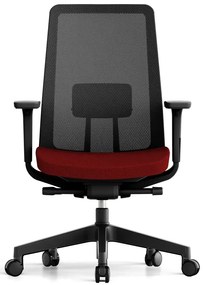 OFFICE MORE -  OFFICE MORE Kancelárska stolička K10 BLACK červená