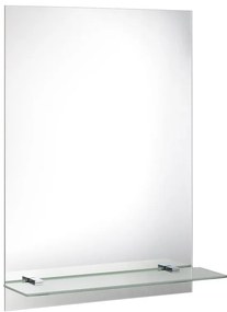 Aqualine Aqualine, Zrkadlo 50x70cm, vrátane závesov a otvorov pre polici, 22429