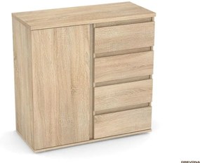 Drevona, komoda, REA AMY 7, dub bardolino