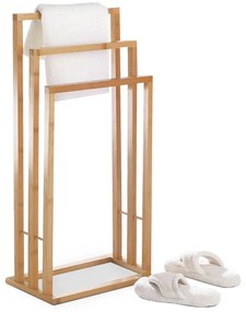 Stojan na ručníky, výška 82 cm, masiv bambus, přírodní odstín, nosnost 5 kg
