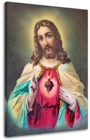 Obraz na plátně Srdce Ježíše Krista - 60x90 cm