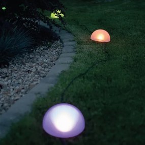 LED RGB Solárne svietidlo HEMI LED/0,1W/1,2V 600 mAh IP44 biela