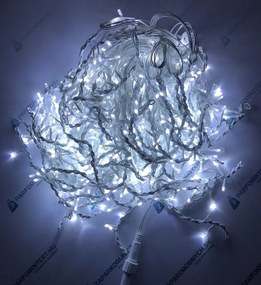Vonkajší LED vianočný záves 25M+ 500LED - cold white