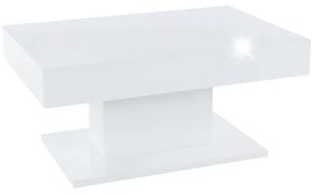 Konferenčný stôl s úložným priestorom, biela vysoký lesk, DIKARO