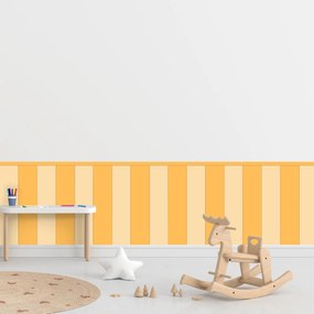 PIPPER. Obdĺžnik - Žltá farba - textilná nálepka na stenu Farba: Kombinácia, Veľkosť: 60 cm
