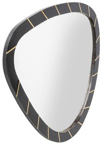 Planos nástenné zrkadlo čierne 65x77 cm