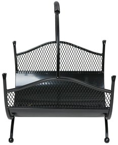 Kovový kôš na drevo Criss, 40x52 cm, čierna