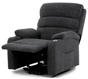 Autronic BONTEC Polohovacie kreslo, elektrické káblové ovládanie, šedá, látka, TV-S8348 GREY2 Farba: Šedá