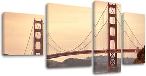 Obraz na stenu 4 dielny MESTO / SAN FRANCISCO ME116E40 - 130x70 cm