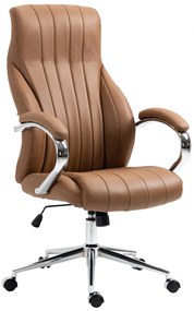 Design-Shop Kancelárska stolička Wigan - koža - Svetlo Hnedá