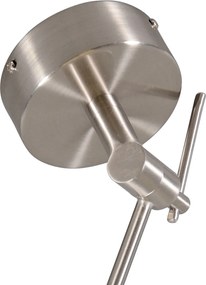 Inteligentné závesné svietidlo oceľ s tienidlom bielym 35 cm vrátane Wifi A60 - Blitz