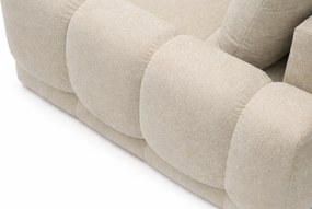 Rohová sedačka Sorenio s funkciou spania ľavá - béžová pletenina Murano 833