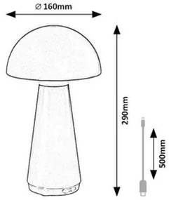Rabalux ISHTAR LED stolná lampa 76007