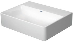DURAVIT DuraSquare umývadielko do nábytku bez otvoru, bez prepadu, 450 x 350 mm, biela, s povrchom WonderGliss, 07324500701
