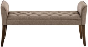 Lavica Cleopatra Chaiselongue látka, nohy antik tmavé - Sivo-hnedá (Taupe)