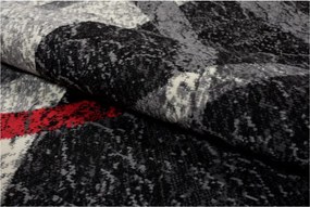 Koberec QMEGA PP CRM T157A čierny / červený