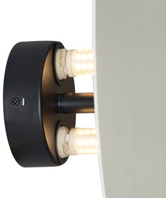 Dizajnové nástenné svietidlo béžové organické 32 cm 2-svetlá - Pulley