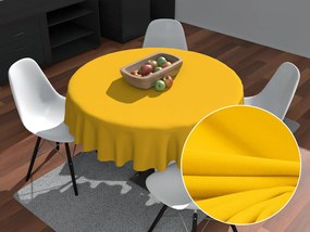 Biante Dekoračný okrúhly obrus Rongo RG-029 Sýto žltý Ø 120 cm