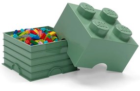 Zelený úložný box štvorec LEGO®