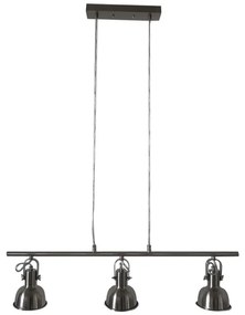 Kondela Visiaca lampa v retro štýle, kov, matný nikel, AVIER TYP 4
