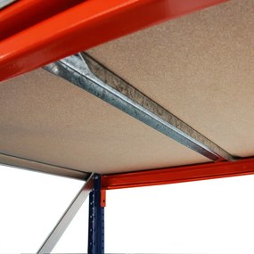 Kovový regál LONGSPAN, 200x185x80cm, 3x DTD polica, 800kg na policu