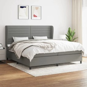 Boxspring posteľ s matracom tmavosivá 200x200 cm látka 3128070