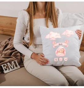 Vankúš s vlastnou potlačou Dievča 40x40 cm EMI