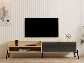 TV stolík/skrinka Momido (dub zafírový + antracit) . Vlastná spoľahlivá doprava až k Vám domov. 1095438