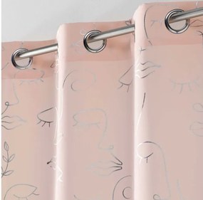 Elegantný záves zdobený lesklým strieborným vzorom 140x260 cm