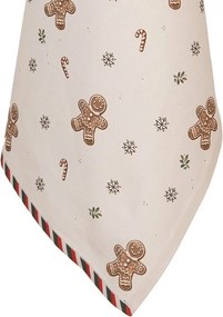 Béžová bavlnená kuchynská utierka s perníčkami Gingerbread Magic - 50*70 cm