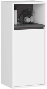 Kúpeľňová skrinka VAMI W35 1D 1W biela ​​/ grafitová