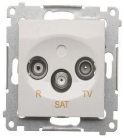 DASK/11 Koncová R-TV-SAT anténna zásuvka biely