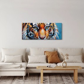 Obraz - Pohľad tigra, maľba (120x50 cm)