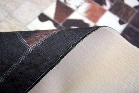 BE Koberec Porte 2054 BLACK – čierny béžový okrúhly Rozmer: 80 cm