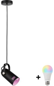 Paulmann 79766 - LED RGBW 1xE27/15W Luster na lankách LAVEA 230V čierny